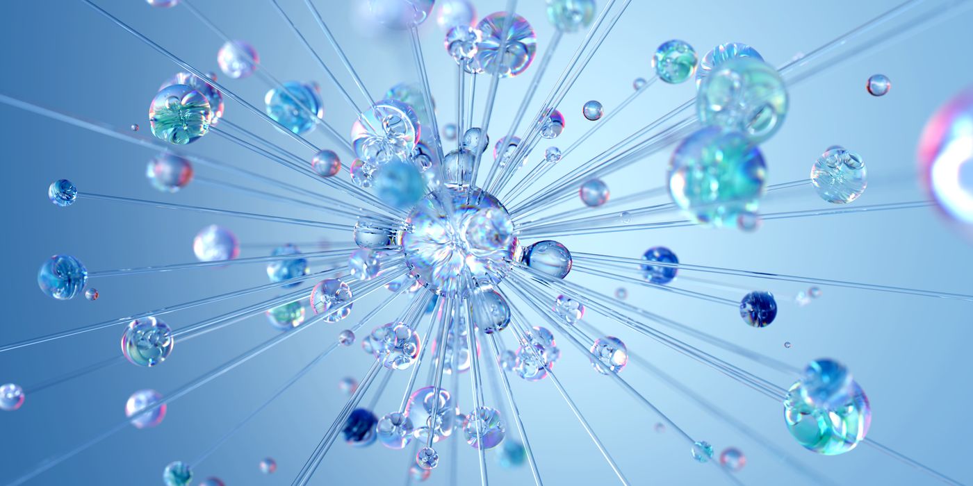 Abstract 3D visualization of connections radiating outward, representing candidate matching